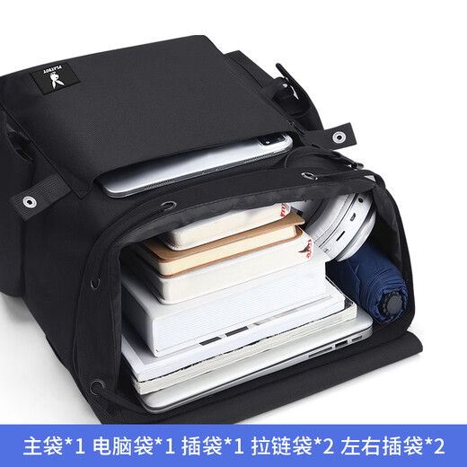 Playboy (PLAYBOY) backpack for men, high school students, junior high school students, schoolbags for women, large capacity computer outdoor travel backpack 17