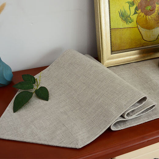 Jingying solid color table flag modern simple Nordic TV cabinet shoe cabinet chest of drawers cover cloth table decoration cloth long bedside towel elegant orange 30cm*210cm