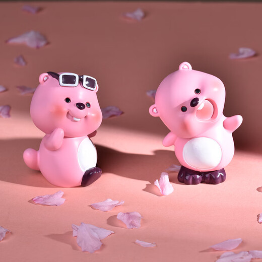 SHANPO (SHANPO) Girls' Birthday Gift Niche High-end and Practical Little Beaver Ruby Loopy Blind Box Hand-Off Desk Ornament Little Beaver Happy Daily (8 pcs end box not repeated)