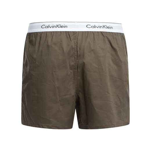 Calvin Kleinck Herren Baumwollmode komfortable Boxer Unterwäsche 2 Packs NB1396A TMY BROWN/Schwarz L.