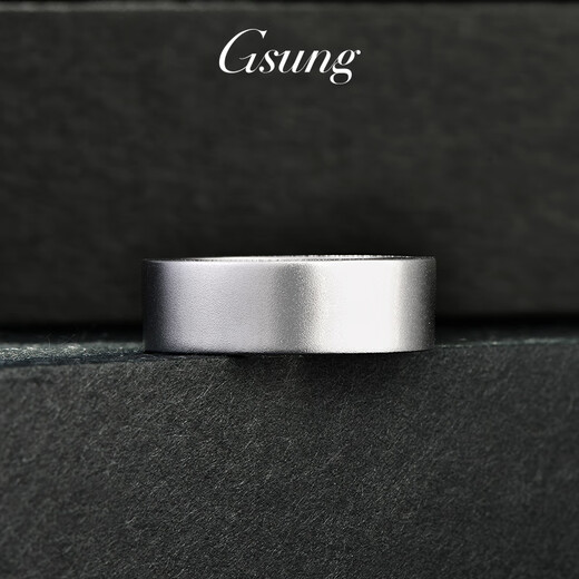 GsunG platinum ring men's PT950 new ancient style sandblasted ring atmospheric platinum men's ring ring finger matte price by gram contact before bidding
