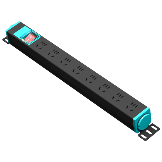 Op lightning protection PDU cabinet socket machine room power supply gallium nitride super fast charging plug strip overload 8-bit 10A2500W plug-in terminal block engineering USB strip plug can be customized non-national standard 8-bit double-break switch black-wireless-1 square internal line