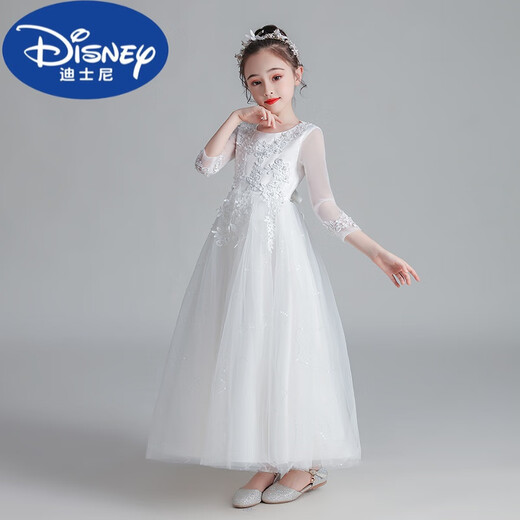 Disney Girls Geburtstag Abendkleid Prinzessin Rock High-End-modische Mädchen Kinder Blumen Kinder Hochzeitskleid Flauschiger Rock Klavier Performance Anzug TW683 Pink 110 cm