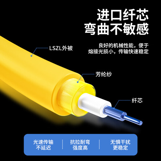 值计 光纤跳线 电信级LC-LC单模双芯 低烟无卤环保光纤线 入户光纤线 收发器尾纤10米ZLG1-LCLC10