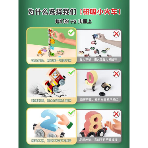 
Magnetic digital train toys children's magnetic building block assembly baby girl 1 to 3 to 6 years old 2 boys 27 letters magnetic train + 27 digital magnet