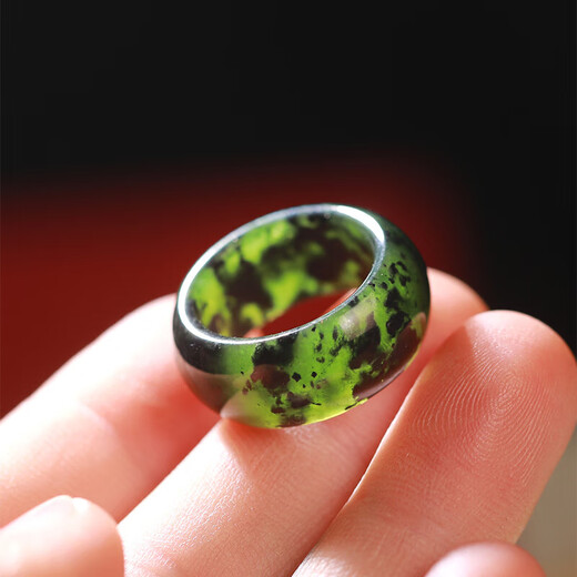 DRJEFUN Medicine King Stone Ring hidden jade ring magnet ring ring strong male and female strong magnetic SN6623 Black high ice 21-24 customizable