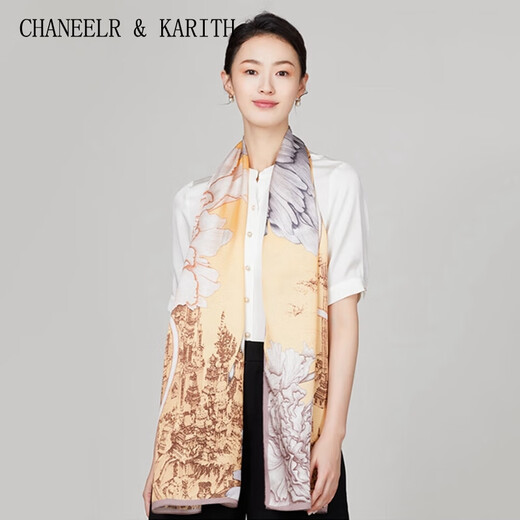 Chaneelr / Karith Shek Scarf 2025 New Mulberry Silk Fashion Women's Scarf Gauze Scarf Birthday