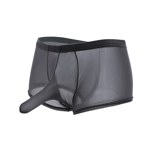 Sexy thong men's lace underwear panties for couples, sexy open crotch, no need to take off, temptation JJ stockings, 7188 black single piece panties, JJ set, shiny ice silk