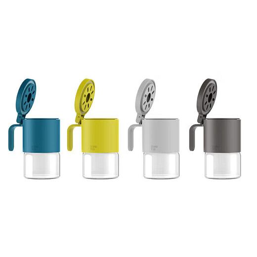 Zuutii Canadian seasoning jar seasoning box high borosilicate seasoning bottle kitchen salt and sugar seasoning jar 4-piece set