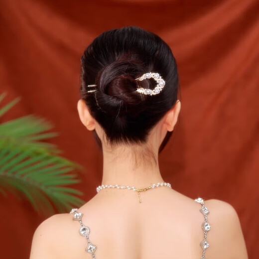 Persia New Chinese Style Bead Hairpin Women's Hairpin Golden U-shaped Hairpin 2025 New Exquisite High-end Hairpin Headwear Beaded U-shaped Hairpin