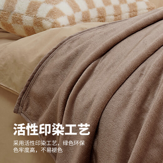 MUJI Blanket Winter Thickened Plush Blanket Quilt Flannel Infant Children Nap Blanket 120x200cm Coffee