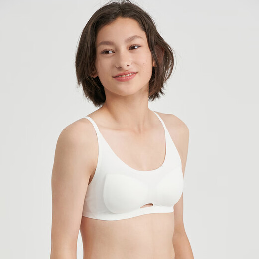 Aimer kids爱慕少女文胸小抱抱少女三阶段后背扣轻薄文胸小内衣AJ115E831 白色 165