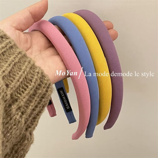 Candy Colored Headband Internet Celebrity 2024 Thin Hairband Women's Pressed Hair Washing Hairpin Hair Bundle Summer Headwear Hair Accessories Light Pink