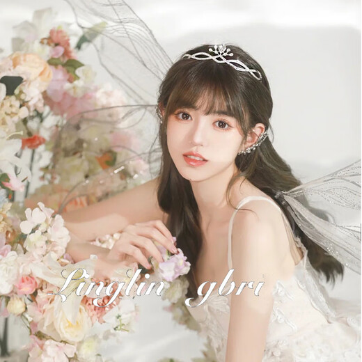 Bai Qixin crown tiara for birthday little princess student adult ceremony super fairy round 18-year-old crown bride wedding gift double ring crown