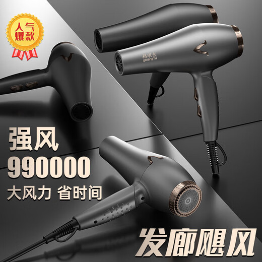 Panasonic's 3800W high-speed hair dryer, hair salon hair dryer, home silent, high-power, non-harmful blue light hair care hair dryer, quick-drying electric dryer for barber shops, black 3800W high wind, hair salon home use