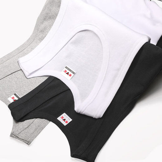 Yalu [100% cotton] 3 pieces men's vests men's sweat-absorbent breathable four-season loose large size sports hurdles bottoming shirt