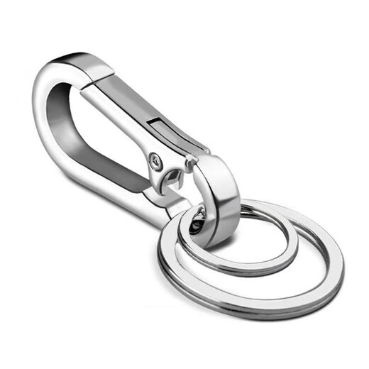Keychain key pendant waist key ring for men and women gifts gifts for one cent purchase 1 cent for newcomers 0.01 yuan Metal alloy keychain [double ring]