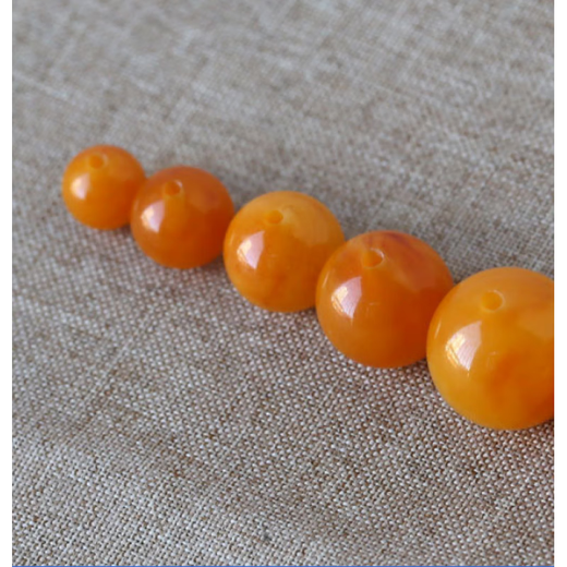 Fat Donglai's same beeswax single bead natural European return antique old round beads loose beads top beads presbyopic wax diamond original ore old wax 12 mm one