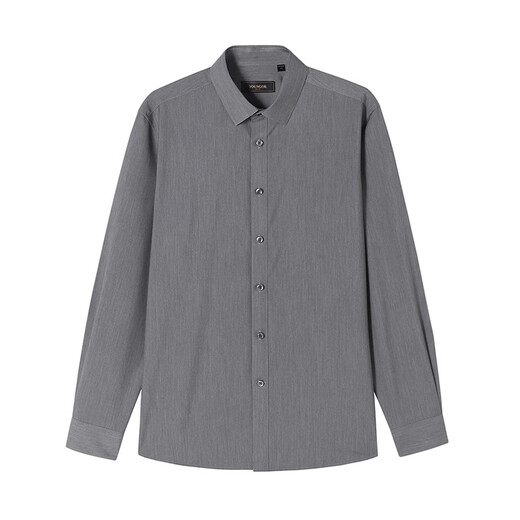 Рубашка YOUNGOR с длинными рукавами, мужская рубашка из натуральной графеновой ткани, не требующей глажки, хорошо драпируется и удобна на ощупь. Серый 39 (170/88Y)