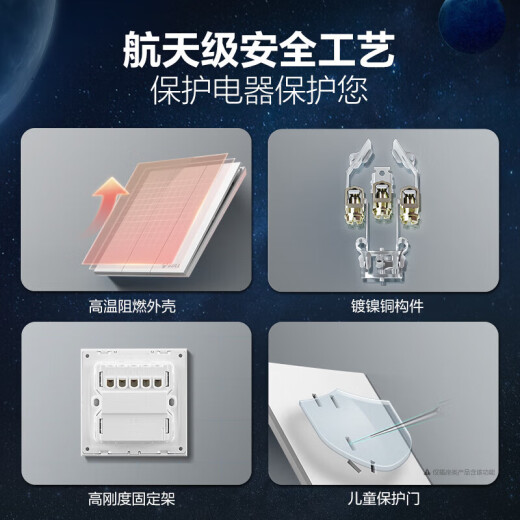 Bull switch socket G57 butterfly wing ultra-thin three-open single control switch large panel switch G57K311 twilight snow white concealed installation