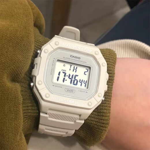 CASIO watch men's retro small square sports waterproof student men's and women's f91w series watch W-218HC-8A