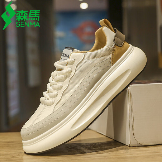 SEMER BRACH MEN'S CHAPOS 2025 Été Nouveau cuir Sports Forrest Gump Chaussures Adolescents Niche Original Casual Shoes Men Rice Brown 6189 42