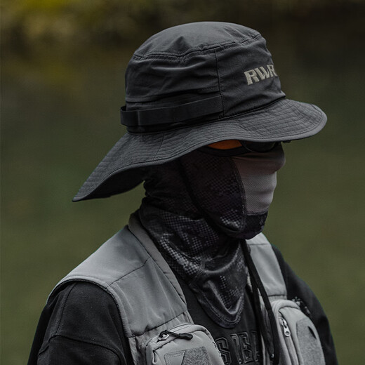 RVVR24 new fisherman hat summer outdoor sun protection breathable and comfortable lure fishing hat black