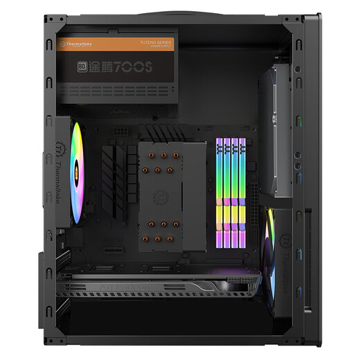 Thermaltake（Tt）金刚Mini 提手版 机箱电脑主机 黑色（M-ATX主板/商务办公/可便携/迷你/厚五金/多风扇位）