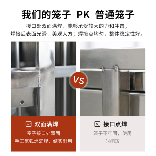 HKML double-layer stainless steel dog cage, hospital cage, small dog multi-layer mother-in-law cage, display cabinet, pet supermarket, hospital foster care cage, three layers, 10 doors, 200*75*200cm (heightened and widened). Previous New foster care cage (steel plate + steel rod)