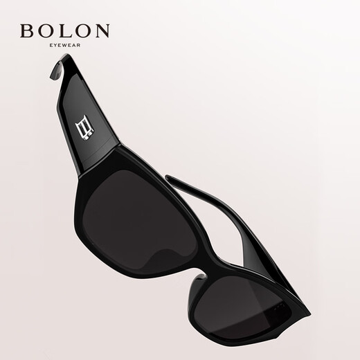 BOLON暴龙眼镜25年新品猫眼太阳镜防晒墨镜潮流线送男友送女友BX5008 C10 亮黑色
