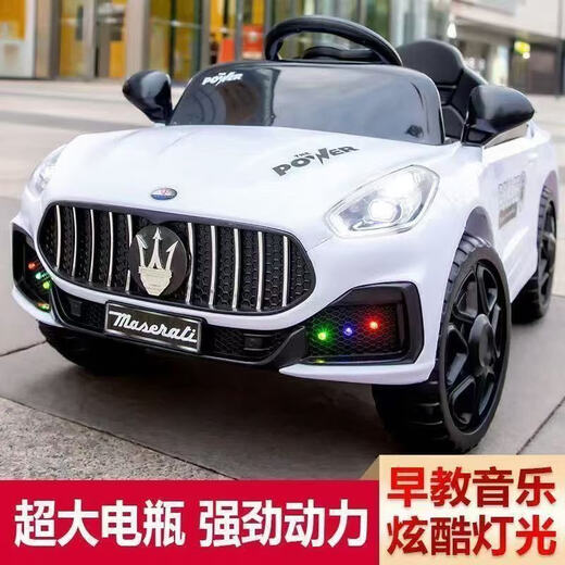 儿童电动车四轮四驱汽车0-5岁带遥控可坐人充电玩具车宝宝童车 灰色双驱+遥控+摇摆