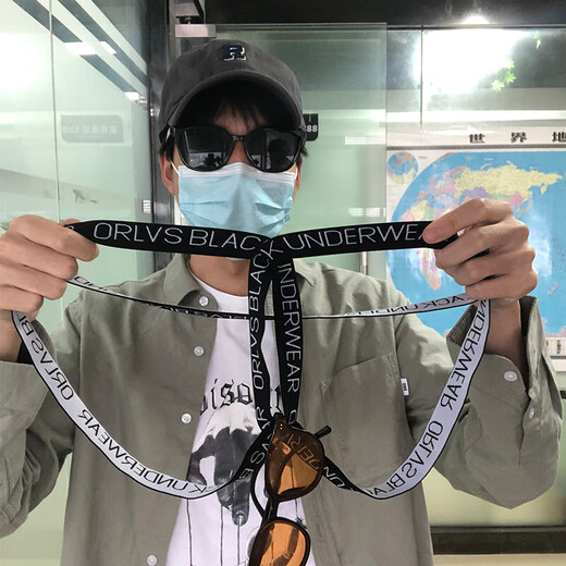 Jiuai men's thong sexy sexy underwear double butt underwear men's sexy underwear sexy sports student gay sexy temptation white M