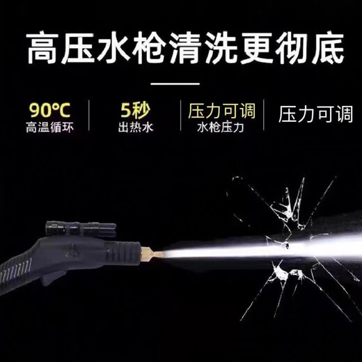 Ruizhi household high-pressure and high-temperature steam cleaner, household appliances, range hood, air conditioner, kitchen multi-function equipment, special cleaning all-in-one machine to disinfect car beauty film interior 3600W five-in-one (cold water hot water steam pulse ozone)