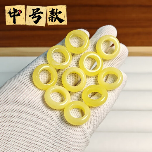 Kuxiang natural amber beeswax full of honey and floating flowers running ring DIY cultural accessories large size (outer diameter 25mm, inner diameter 18mm)