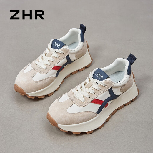 ZHR Casual Schuhe für Frauen im Herbst Retro Sport treiben dicke alleinige Schuhe für Frauen, um die Größe zu erhöhen und sie aussehen zu lassen, schäbige Schuhe für Frauen G686 Mailand 35