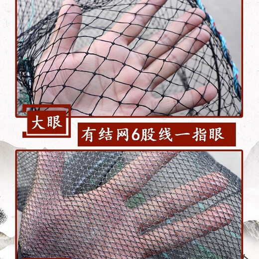 Fishing flower basket automatic folding fish net fishing net fishing cage spring black fish cage crucian carp cage turtle cage turtle cage fishing net with knot 25*50cm+gift+5 packs of bait