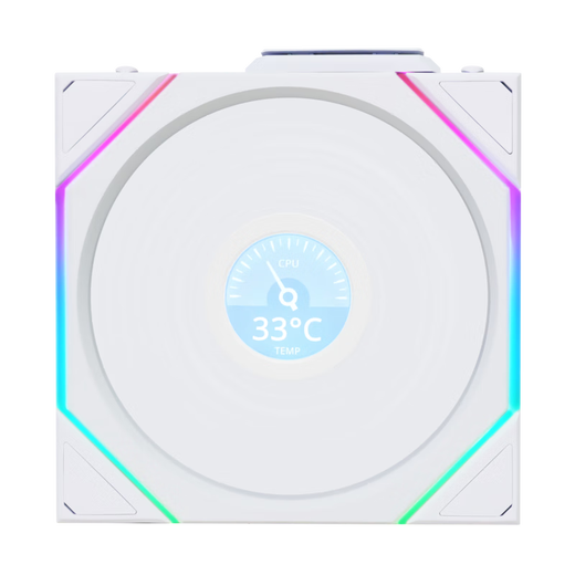 LIANLI Lianli building block fan fourth generation LCD wireless version TL120 Wireless positive leaf single white/requires controller