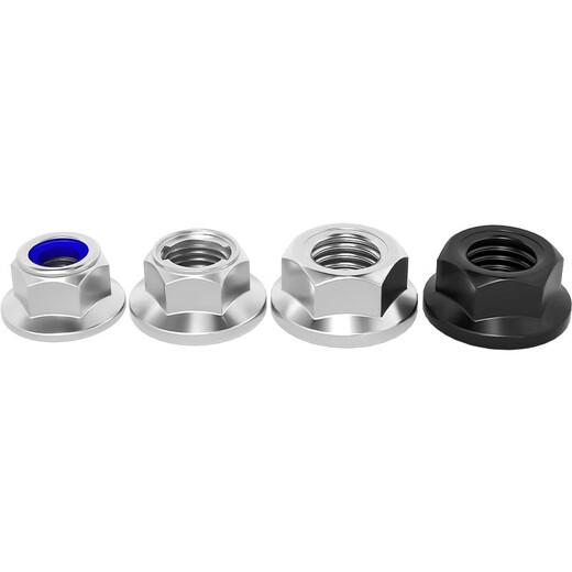 Tianzhuo Hardware 304/316/201 stainless steel hexagonal flange nut nut with toothed pad anti-loosening anti-slip screw cap M3-16 304-M4-20 only