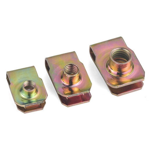 劲功（JINGGONG）B型板簧螺母镀彩锌夹板卡式簧插片螺丝固定器卡扣卡子M4M5M6M8M10 M4 (彩锌/20个)