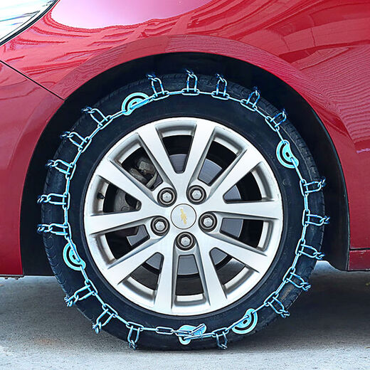 Auto Reifen Anti-Schlupf-Kette Limousine SUV Offroad Fahrzeug Pickup Universal Snow Notfallkette Verschlüsselung Fett weiß 15565R14 Fett 2 Teile