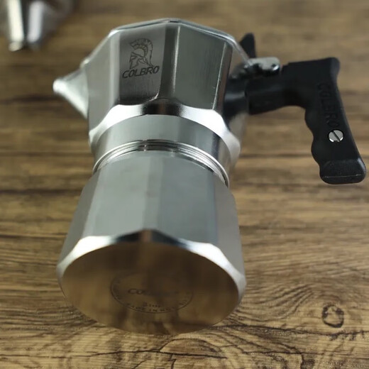 Cobro stainless steel double three-valve moka pot brewed with strong aroma coffee household Italian coffee machine outdoor camping trip three-valve 2 cup double boiler bean grinder electric ceramic stove 70ml