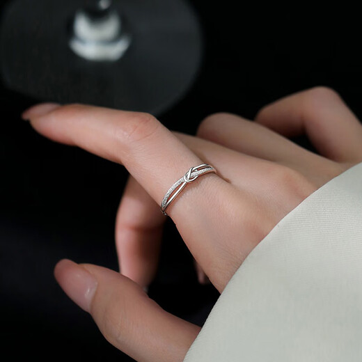 Su Shiliu 925 silver ring ring for women, versatile open ring, high-end luxury ring, index finger ring, birthday gift for girlfriend, star ring