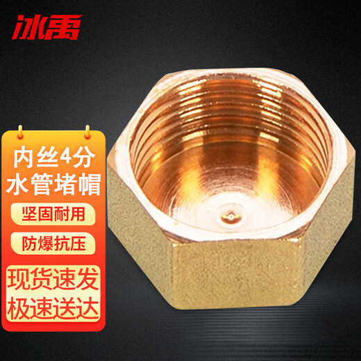 Bingyu BYaf-556 plug, water pipe plug, pipe plug, copper plug, inner wire 4-point plug (4 pieces/piece)