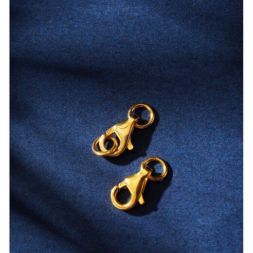 GOR Fat Donglai's same style 18K gold necklace buckle universal buckle accessories diy buckle head lobster buckle spring buckle handmade material No. 3 18K gold small spring buckle * 1