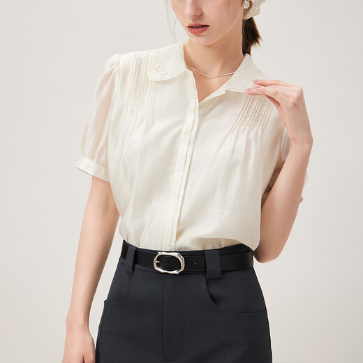 Fan Silan Tiansi Temperament Pendler Französisch -Shirt Top für Frauen 2024 Sommer neu 24fy12530 Reisaprikto