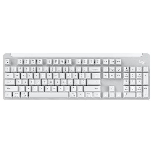罗技（Logitech）K865无线机械键盘 蓝牙键盘 104键全尺寸键盘红轴 游戏键盘（K845升级款） 日常商务办公键盘 K865白色-薰衣草键帽款