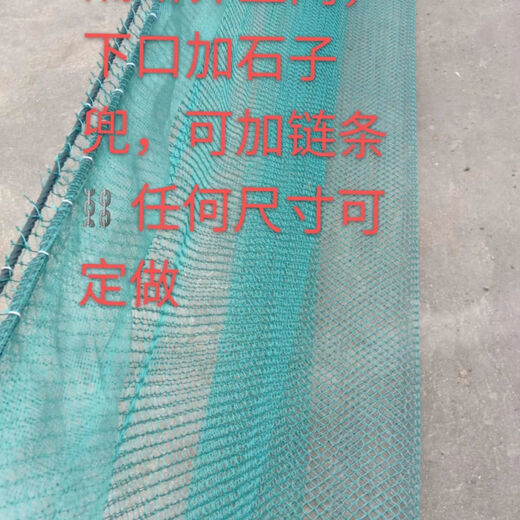 Fishing net custom-made pulling net lifting net cage partition fish net anti-bird net chicken net mesh polyethylene full 6 strands 2 cm side length mesh one yuan coin size 1 meter wide 10 meters long (the length can be superimposed)