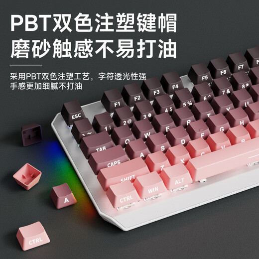 Forward TK870 Wireless mechanischer Tastatur und Maus-Bluetooth-Drei-Mode-Blackberry Side-Gravur 104-Taste-Gaming E-Sports Desktop Laptop Office Wired Universal Peripheral Blackberry Side Side Gravur-87-Taste [drahtloses Bluetooth-Drei-Tem-Platte] weißes Licht + WLANE MOUSE MOUSE TEA AXISE (codiertes Büro) (codiertes Büro) (codiertes Büro) (codiertes BLUETOOTH).