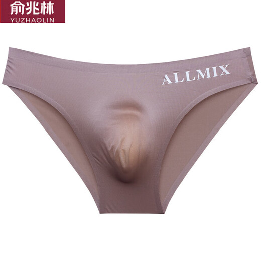 俞兆林男士三角内裤丁字裤低腰U凸弹力紧身性感一片式冰丝无痕运动健身 三角DZ男 白色 XXL