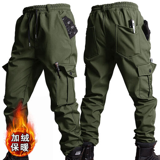 JEEP SPIRIT Jeep Functional Winter Jacket Men's Tactical Military Hunting Clothing Jacket Cycling Windproof Warm Work Jacket Black Suit L 170 (120-135Jin Jin equals 0.5kg)